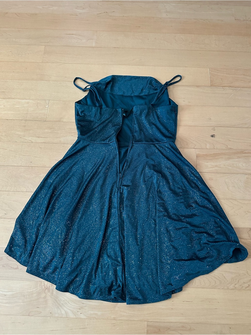 City Studio Teal Sparkle Mini Dress